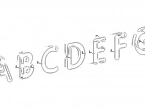 neon alphabet 2 3D Model
