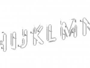 neon alphabet 2 3D Model