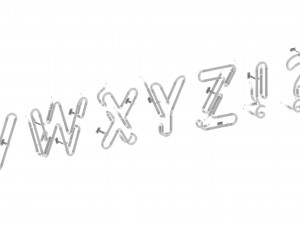 neon alphabet 2 3D मॉडल
