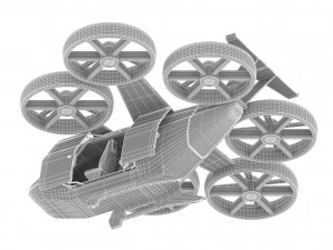flying taxi bell nexus 3D Model