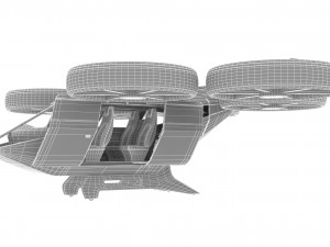 flying taxi bell nexus Modèle 3D