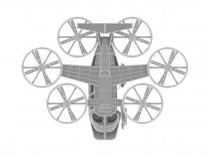 flying taxi bell nexus 3D Model