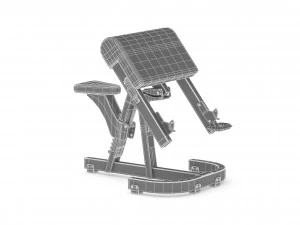 technogym pure scott bench 3D Model