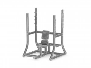 technogym pure olympic military bench 3D Model