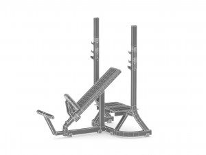 technogym pure olympic incline bench Model 3D