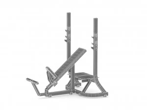 technogym pure olympic incline bench 3D Model