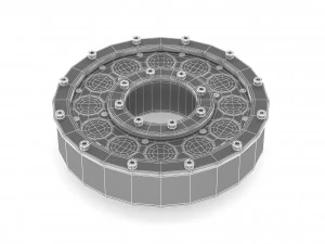 dts led donat bawah air 12 fc Model 3D