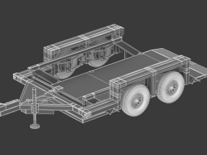 jlg 1014 flatbed trailer 3D Модель