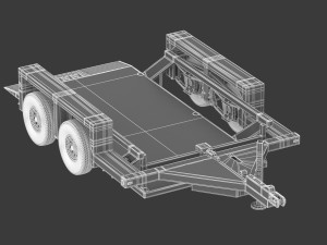 jlg 1014 flatbed trailer 3D Модель