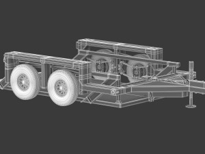 jlg 1014 flatbed trailer 3D Модель