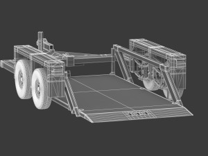 jlg 1014 flatbed trailer 3D Модель