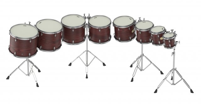 yamaha percussion tom toms ct-9000 series double headed Modelo 3D .c4d .max .obj .3ds .fbx .stl .blend 