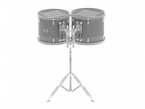 yamaha percussion tom toms ct-9000 series double headed 3D Model