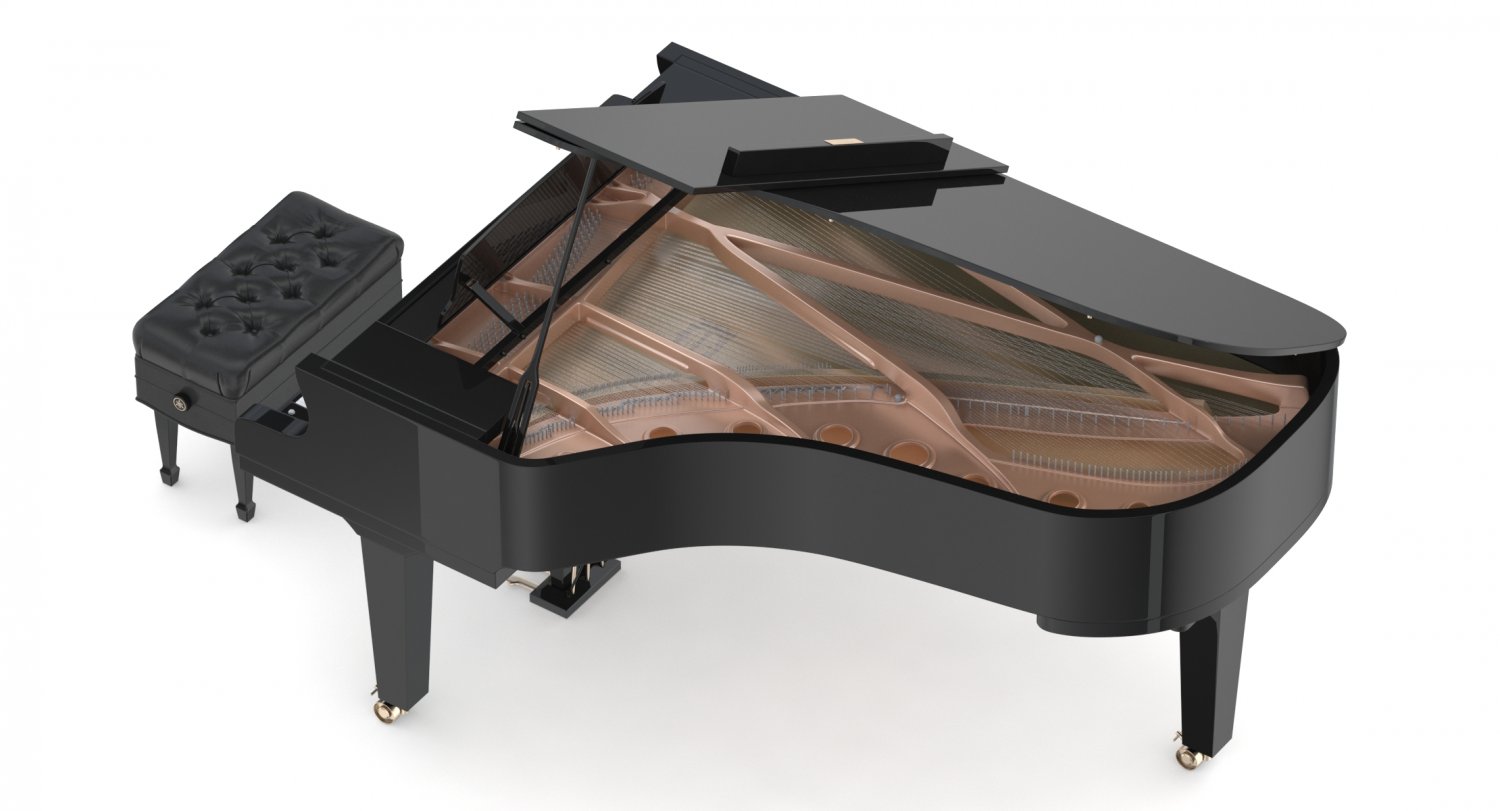Premium PSD  Piano 3d render