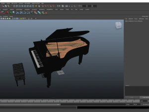 yamaha s7x premium grand piano 3D Model