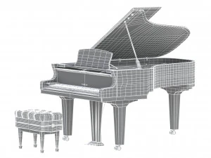 yamaha s7x premium grand piano 3D Model