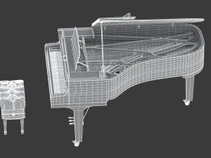 yamaha s7x premium grand piano 3D Model