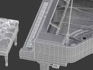 yamaha s7x premium grand piano 3D Model