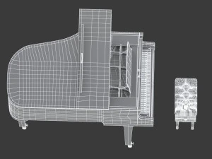 yamaha s7x premium grand piano 3D Model