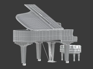 yamaha s7x premium grand piano 3D Model