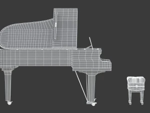yamaha s7x premium grand piano 3D Model
