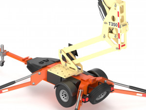 jlg t350 towable boom lift 3D Model
