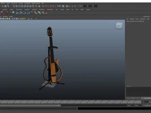 yamaha silent guitar slg200n with stands 3D Model