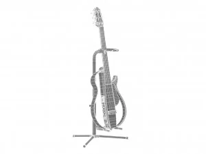 yamaha silent guitar slg200n with stands 3D Model