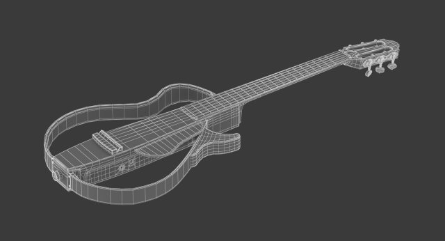 yamaha silent guitar slg200n with stands 3D Model in Gitar 3DExport