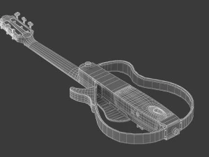 yamaha silent guitar slg200n with stands 3D Model