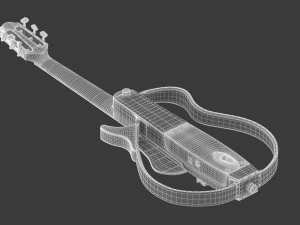 yamaha silent guitar slg200n with stands 3D Model