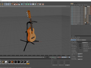 yamaha classical guitar gl1 with stands 3D-Modell