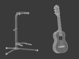 yamaha classical guitar gl1 with stands 3D-Modell