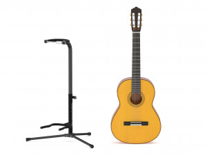 yamaha classical guitar gc12s with stands 3D मॉडल