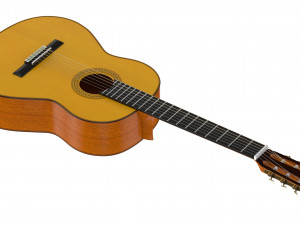 yamaha classical guitar gc12s with stands 3D मॉडल