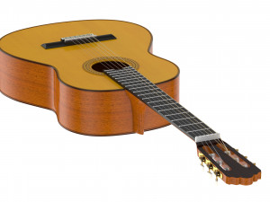 yamaha classical guitar gc12s with stands 3D मॉडल