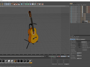 yamaha classical guitar gc12s with stands 3D मॉडल