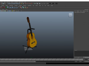 yamaha classical guitar gc12s with stands 3D मॉडल