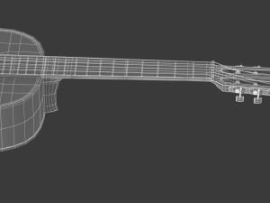 yamaha classical guitar gc12s with stands 3D मॉडल