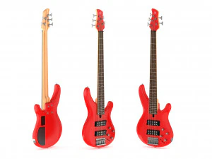 yamaha basses guitar trbx305 with stands 3D Model
