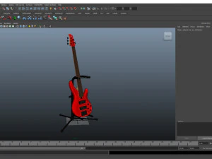 yamaha basses guitar trbx305 with stands 3D Model