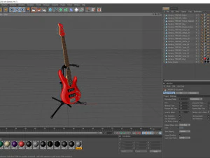 yamaha basses guitar trbx305 with stands 3D Model