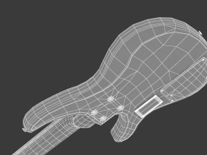 yamaha basses guitar trbx305 with stands 3D Model