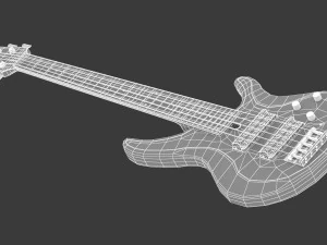 yamaha basses guitar trbx305 with stands 3D Model