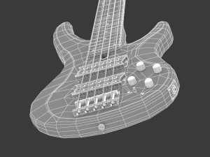 yamaha basses guitar trbx305 with stands 3D Model