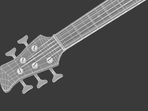 yamaha basses guitar trbx305 with stands 3D Model