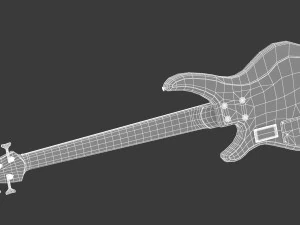 yamaha basses guitar trbx305 with stands 3D Model