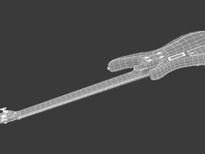 yamaha basses guitar trbx305 with stands 3D Model