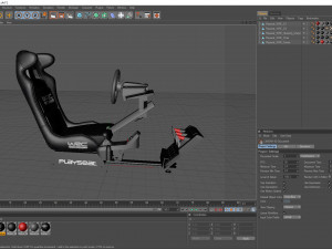 playseat driving simulator seat 3D Модель