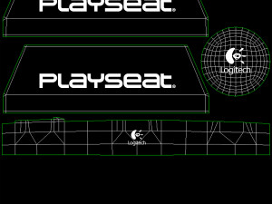 playseat driving simulator seat 3D Модель
